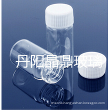 Tubular Clear Screwed Glass Vial with Cap